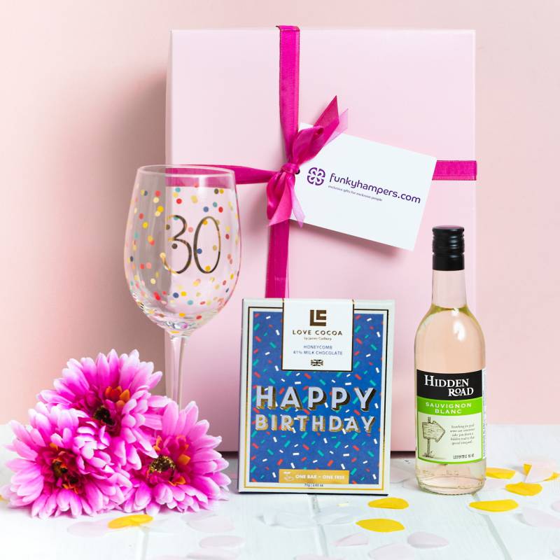 30th Birthday Wine and Chocolates Hamper