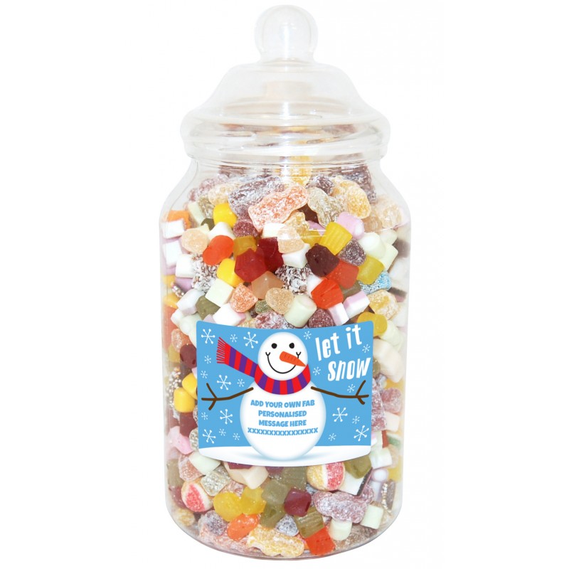 Personalised Snowman Giant Sweet Jar