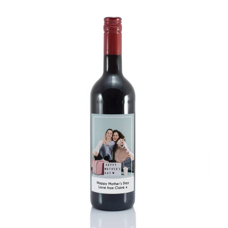 Personalised Photo Upload Red Wine