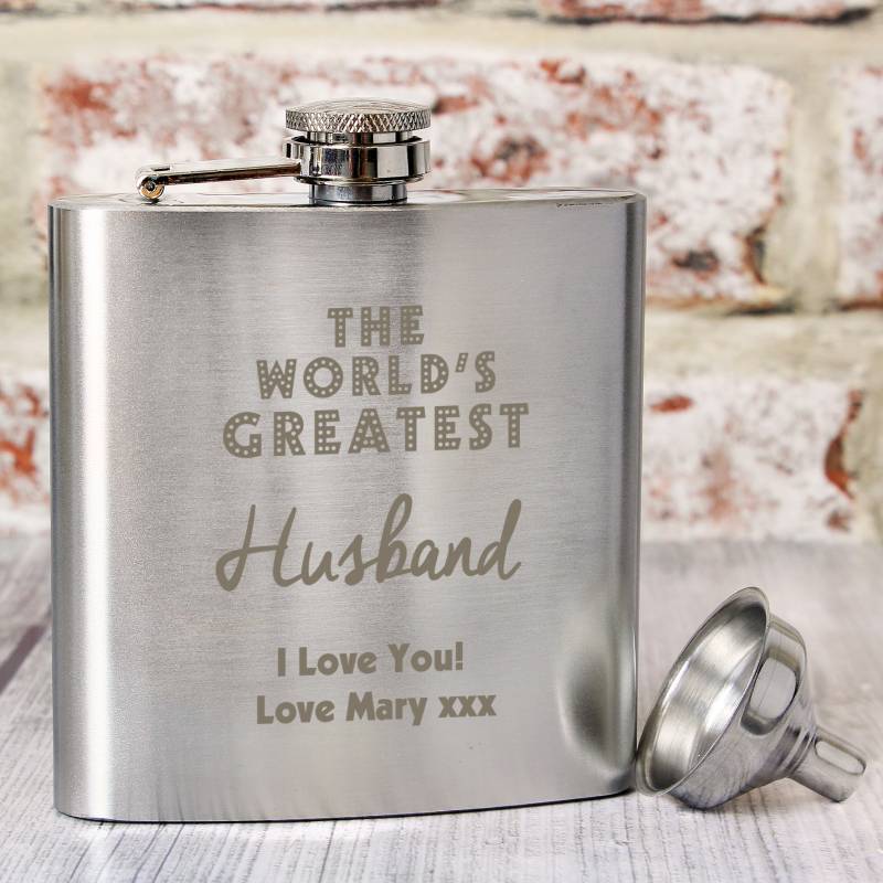 Personalised 'The World's Greatest' Hip Flask