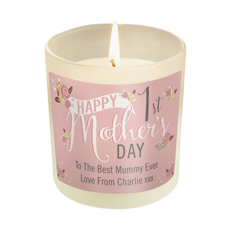 Personalised 1st Mothers Day Scented Candle